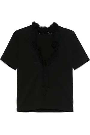 ERMANNO SCERVINO Playera con ribete de volantes