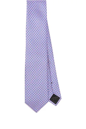 BRIONI Corbata con motivo geométrico