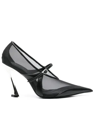 MUGLER Zapatillas de malla con tacón de 95mm