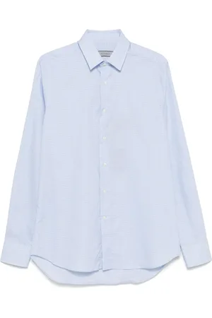 CANALI Camisa con estampado de cuadrícula