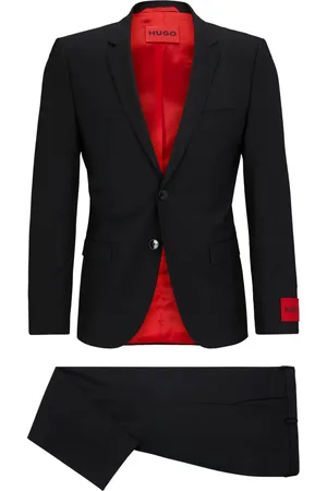 HUGO BOSS Traje con botones y aplique del logo