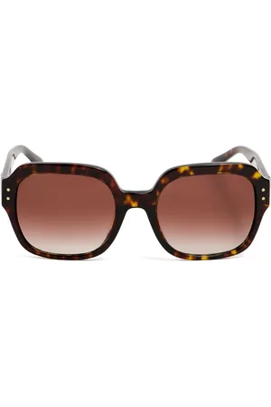 Tory Burch Lentes de sol con armazón oversize y placa del logo
