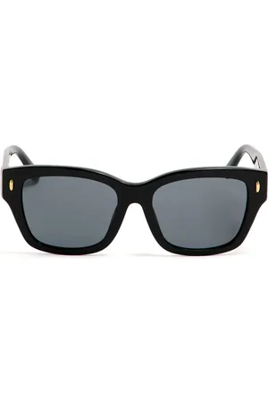 Tory Burch Lentes del sol con armazón cuadrada y placa del logo