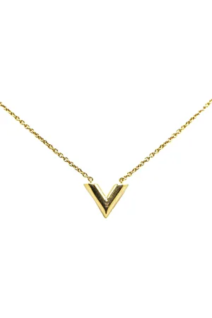 LOUIS VUITTON Collar Gold Plated Essential V Necklace 2007-2024