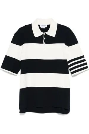 Thom Browne Playera tipo polo con rayas estampadas