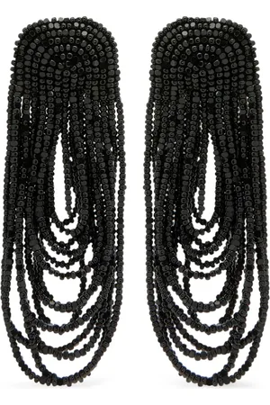 Oscar de la Renta Aretes Beaded Curtain
