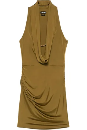 Tom Ford Vestido corto con cuello desbocado