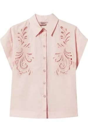 Twin-Set Camisa de popelina con bordado