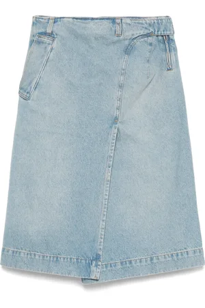 Victoria Beckham Falda midi de mezclilla