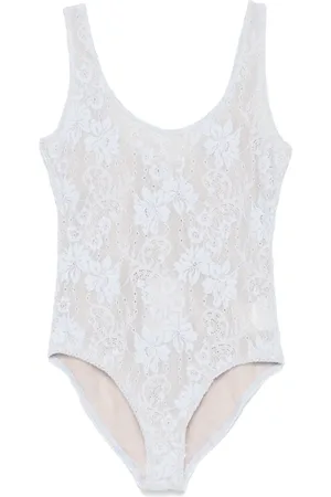 ZIMMERMANN Body de encaje con cuello redondo