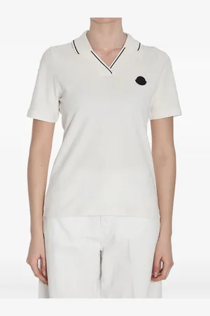 Moncler Playera tipo polo con aplique del logo