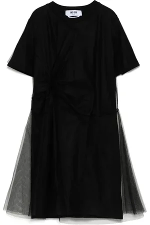 Msgm Vestido con detalle de malla