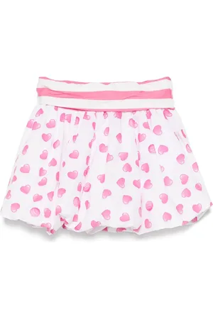 MONNALISA Falda con corazones estampados