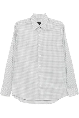 BRIONI Camisa con cuadros estampados