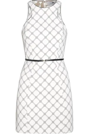 Elisabetta Franchi Vestido corto con estampado de rombos