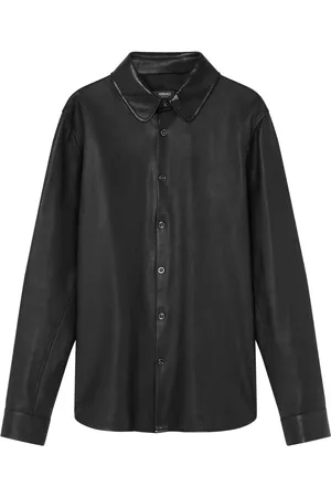 VERSACE Camisa de cuero con botones