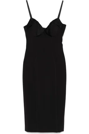 Elisabetta Franchi Vestido corto con moños satinados