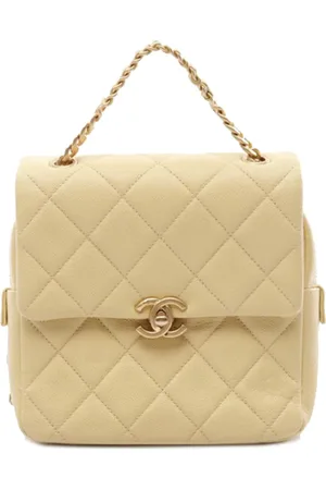 CHANEL Mochila CC Quilted Caviar Chain Melody 2021-2024