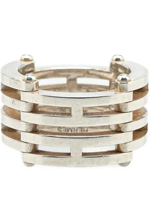 Hermès Anillo 20th Century Sterling Silver Linked Ring
