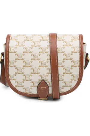 Céline 2022 Medium Triomphe Coated Canvas Folco crossbody bag