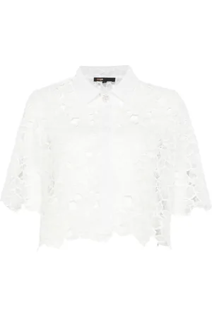 Maje Camisa de seda con encaje floral