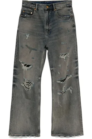 CROQUIS Jeans anchos con detalles rasgados