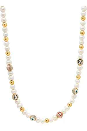 Nialaya Collar con cuentas y perlas