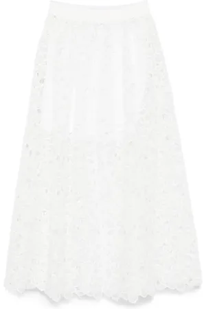 Maje Falda larga con encaje floral
