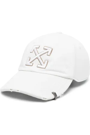 OFF-WHITE Gorra de mezclilla con efecto envejecido