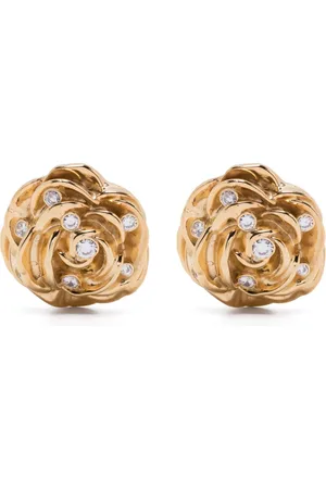 MAGDA BUTRYM Aretes de clip con motivo de rosas