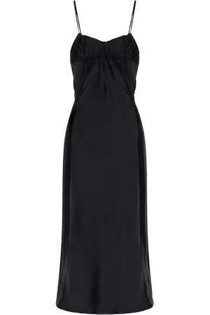 Jil Sander Vestido midi con bustier fruncido