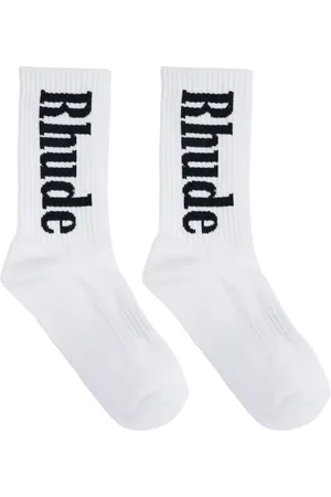 Rhude Calcetines con logo en intarsia