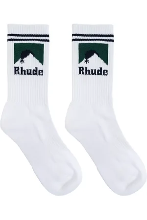Rhude Calcetines con logo en intarsia