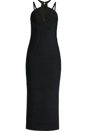 Hervé Léger Vestido de fiesta Lana