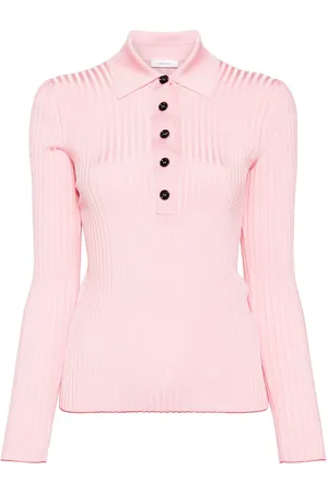 Salvatore Ferragamo Playera tipo polo tejida de canalé