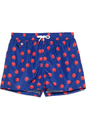 Kiton Shorts de playa con logo estampado