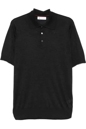 Brunello Cucinelli Playera tipo polo de tejido fino