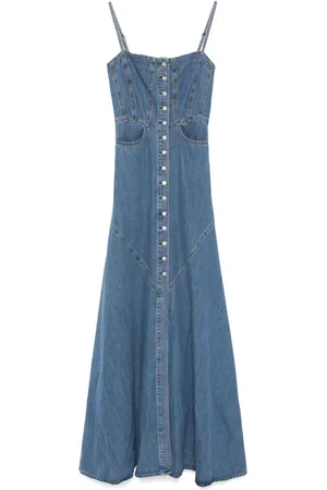 AG Jeans Vestido de mezclilla largo