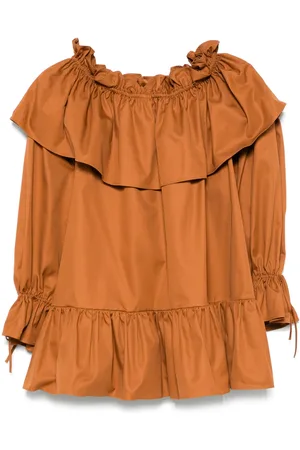 Saint Laurent Vestido corto con volantes