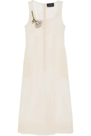 Simone Rocha Vestido con cuello cuadrado y detalles