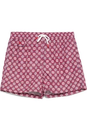Kiton Shorts de playa con estampado Mayólica