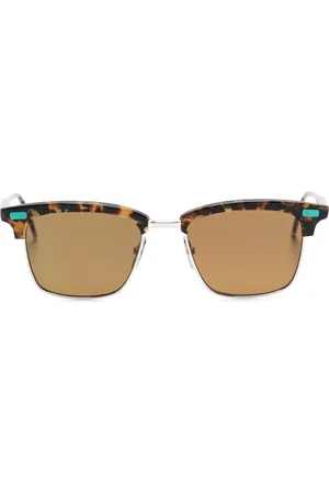 Thom Browne Lentes de sol con armazón cuadrada estilo carey