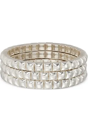 Roxanne Assoulin Set de tres pulseras Mini Square Stud