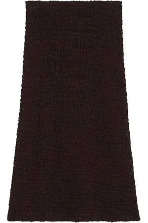 Jil Sander Falda midi con cintura alta y efecto arrugado