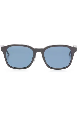 Thom Browne Lentes de sol con armazón rectangular