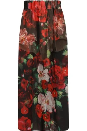 Dolce & Gabbana Falda midi con estampado floral