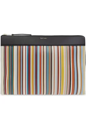 Paul Smith Bolsa de mano con motivo de rayas