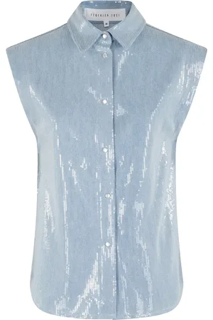 FEDERICA TOSI Camisa de mezclilla con lentejuelas