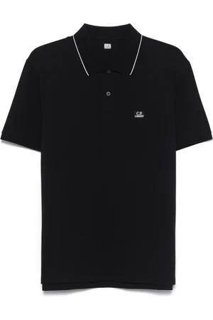 C.P. Company Playera tipo polo con parche del logo
