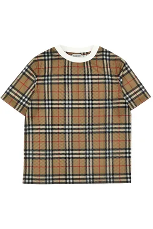 Burberry Playera de malla con motivo de cuadros
